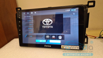 Toyota RAV4 (c 2013г.в. по 2019г.в.) поддерживает круговой обзор CARMEDIA OL-9607-S9-64-9 DSP Android 10 Штатное головное мультимедийное устройство